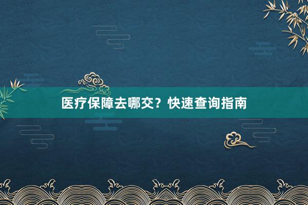 医疗保障去哪交？快速查询指南