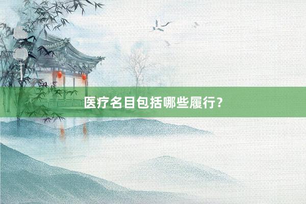 医疗名目包括哪些履行？