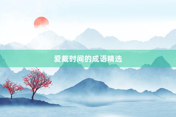 爱戴时间的成语精选